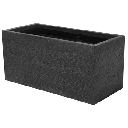 Plant Pot Black Fibre Clay 80 x 37 x 38cm Indoor Outdoor Planter