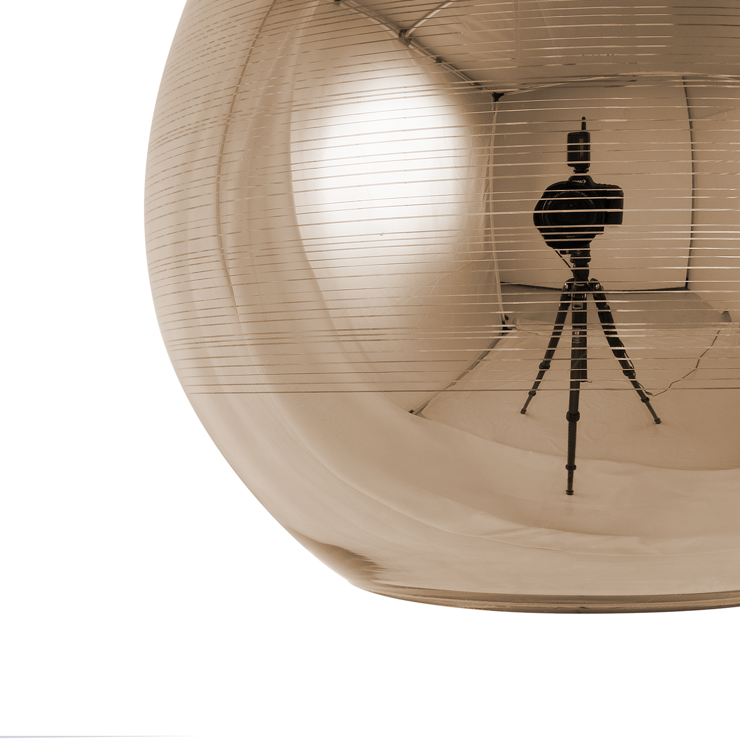 Pendant Lamp Gold Glass Globe 1 Light