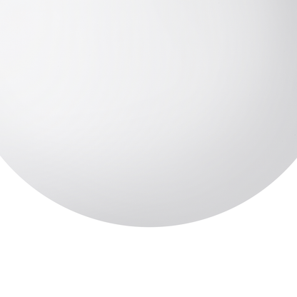 Pendant Lamp Globe White Glass Silver Elements One Light