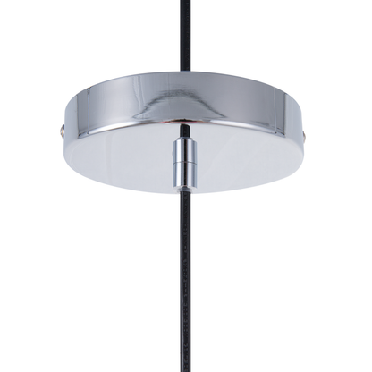 Pendant Lamp Globe White Glass Silver Elements One Light