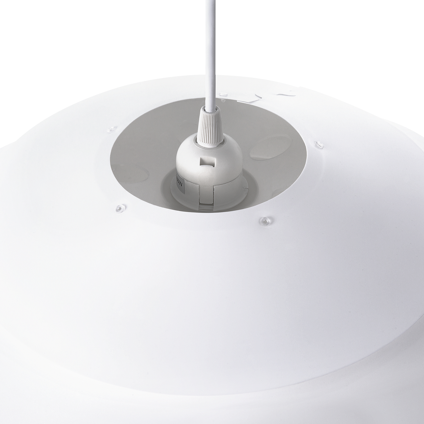 Pendant Lamp White Plastic Globe Modern Ceiling Light