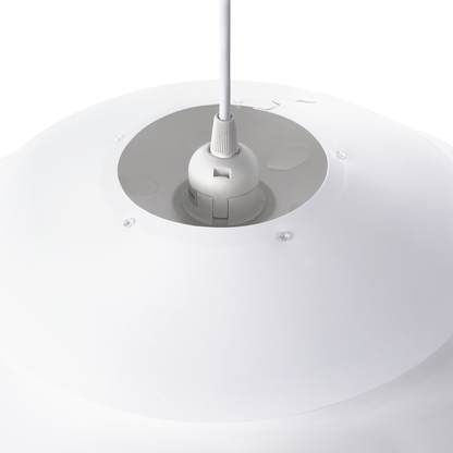 Pendant Lamp White Plastic Globe Modern Ceiling Light