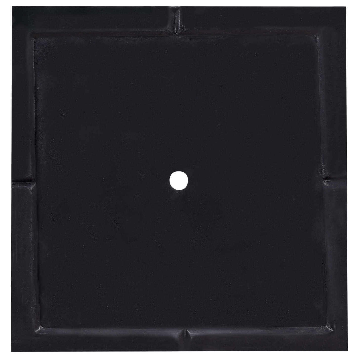 Solid Black Fibre Clay Square Planter UV Resistant 50 x 48cm