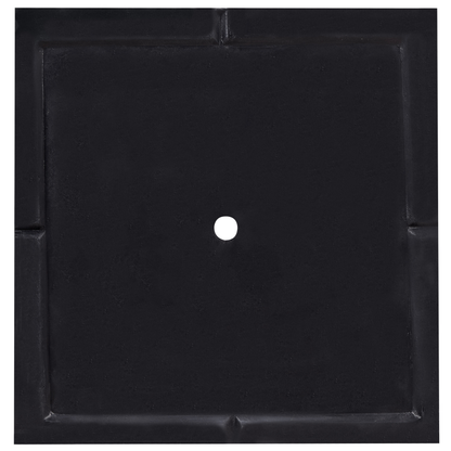 Solid Black Fibre Clay Square Planter UV Resistant 50 x 48cm