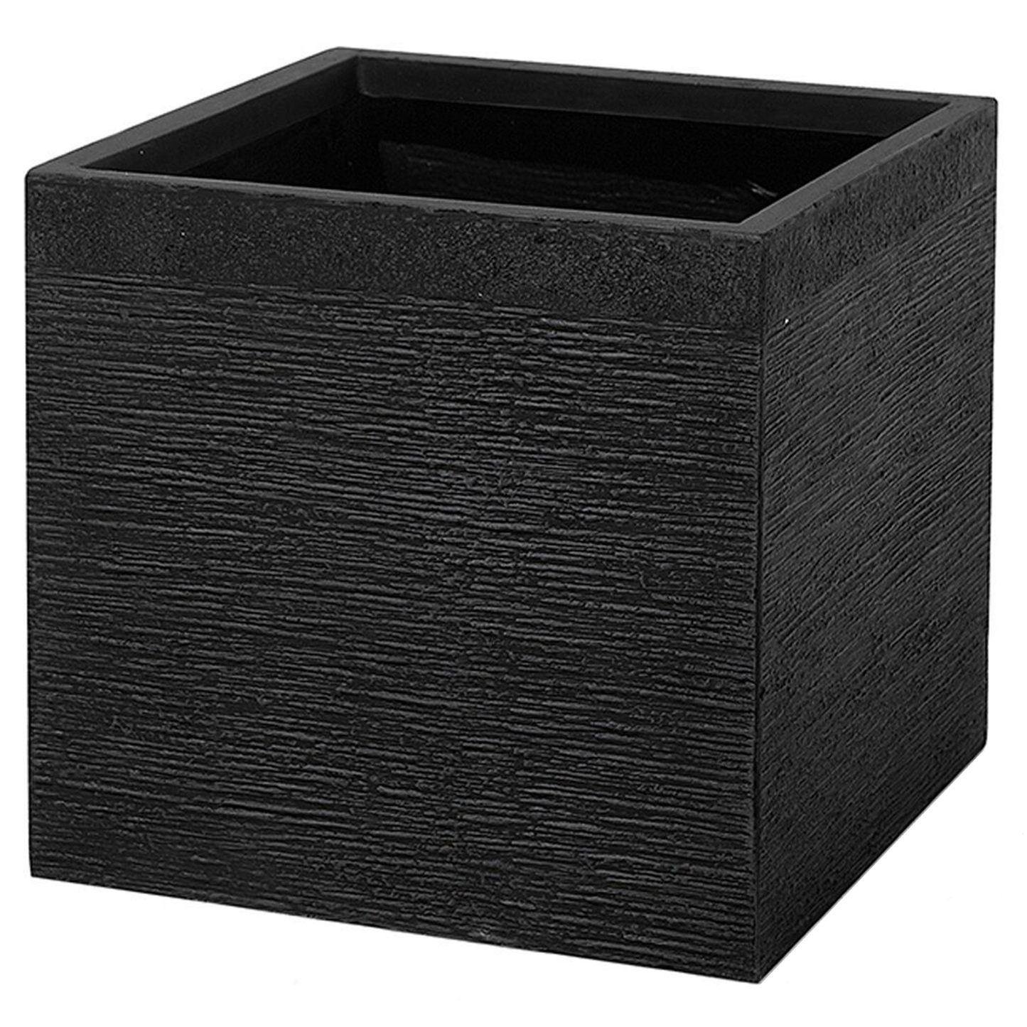 Black Fibre Clay Square Plant Pot 40 x 38cm UV Resistant