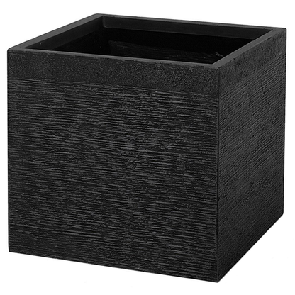 Black Fibre Clay Square Plant Pot 40 x 38cm UV Resistant