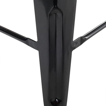 Set Of 2 Black Steel Bar Stools 76cm Stackable