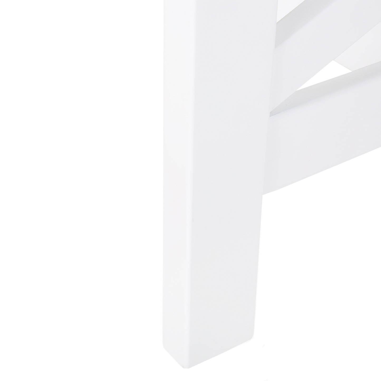 Garden White Acacia Wood Coffee Table 100 x 55cm Weatherproof Nordic