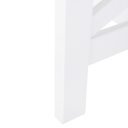 Garden White Acacia Wood Coffee Table 100 x 55cm Weatherproof Nordic