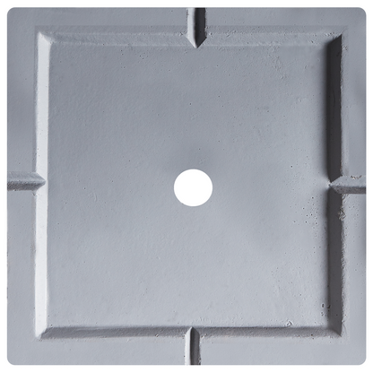 Solid Grey Fibre Clay Square Plant Pot 30 x 28cm UV Resistant