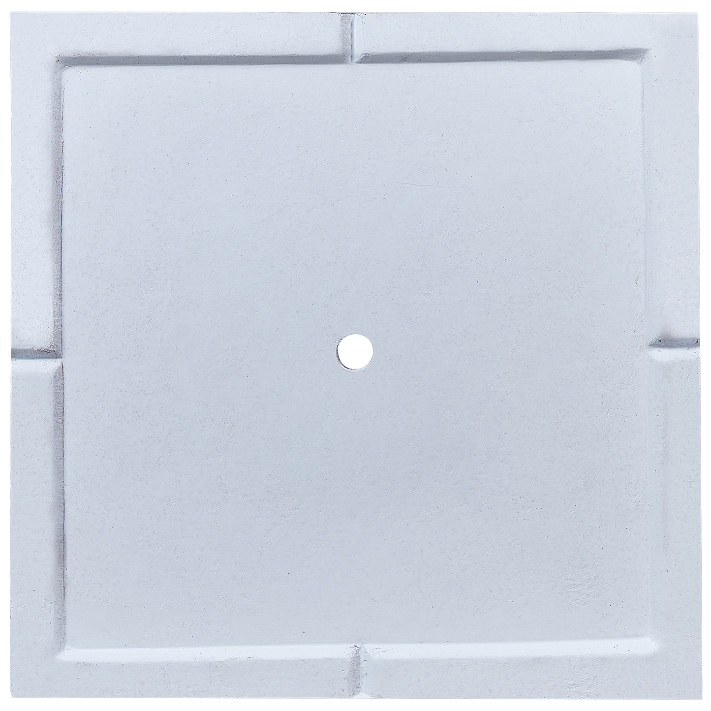 Solid White Fibre Clay Square Planter 50 x 48cm UV Resistant For Indoor Outdoor Use