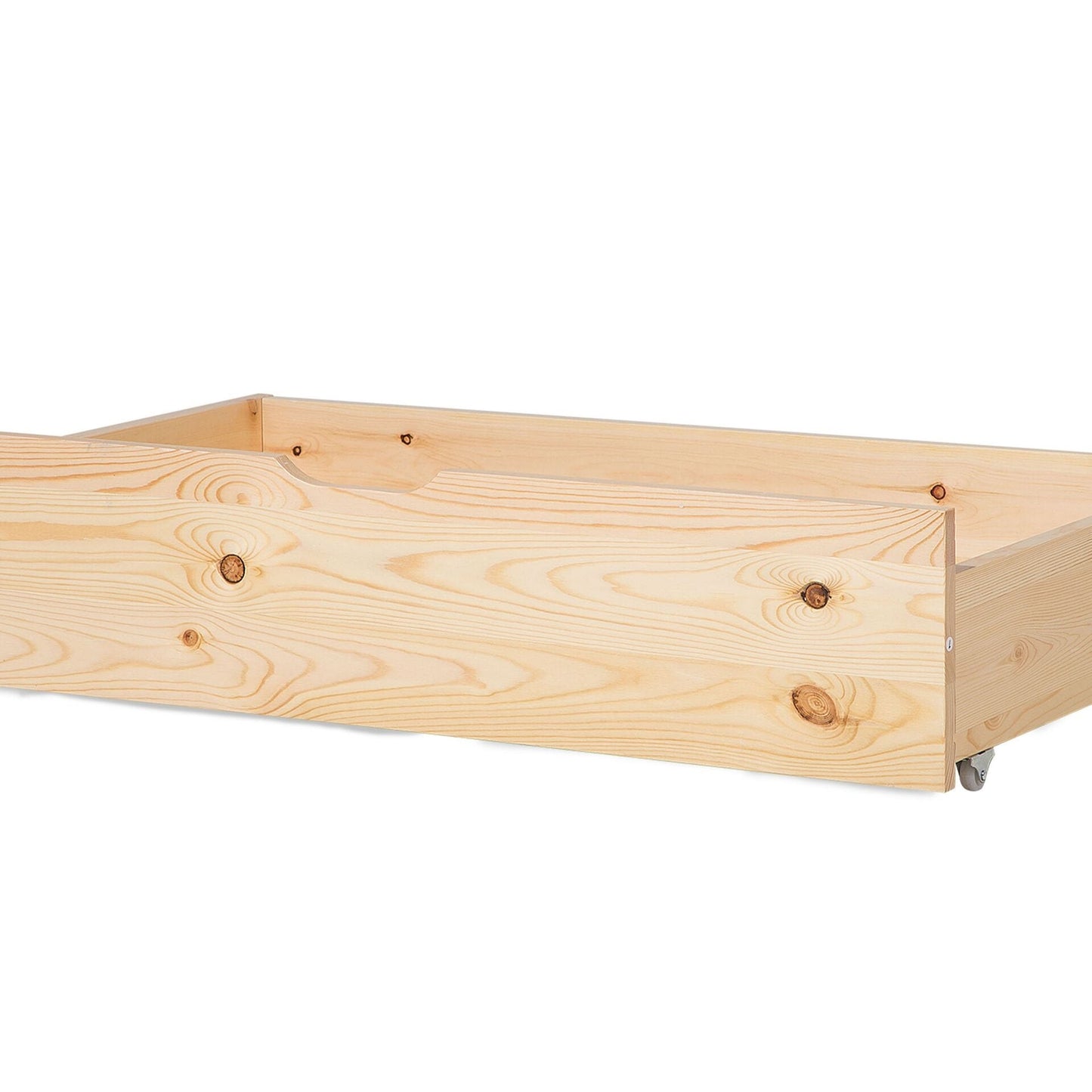 Set of 2 Solid Wood Underbed Storage Drawers on Wheels