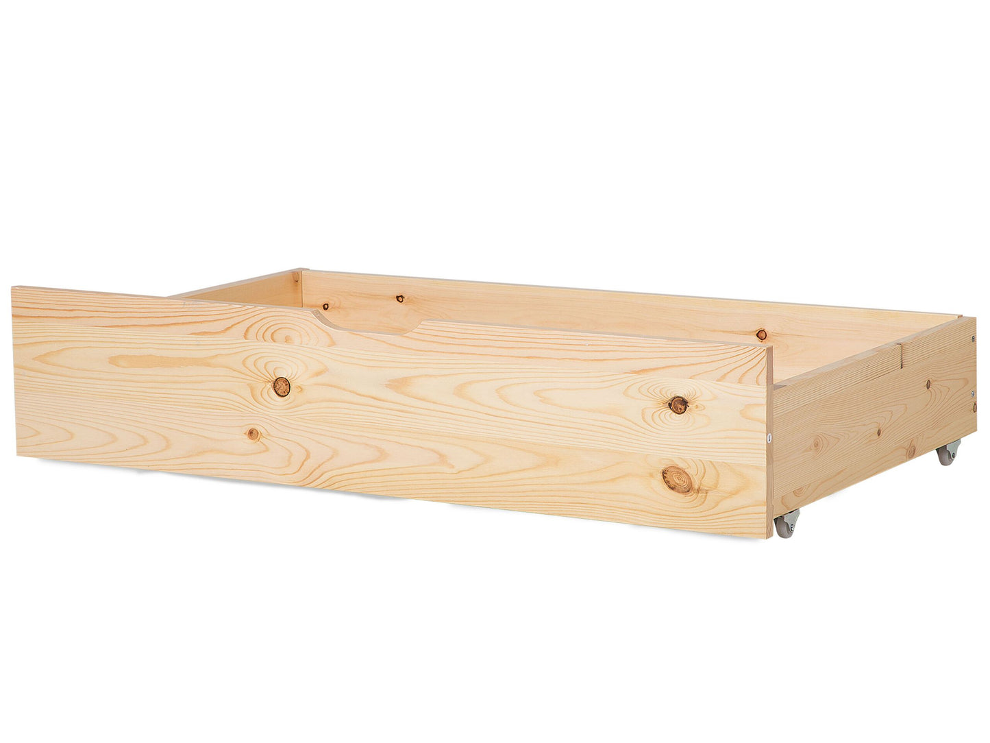 Set of 2 Solid Wood Underbed Storage Drawers on Wheels
