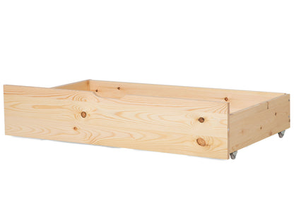 Set of 2 Solid Wood Underbed Storage Drawers on Wheels