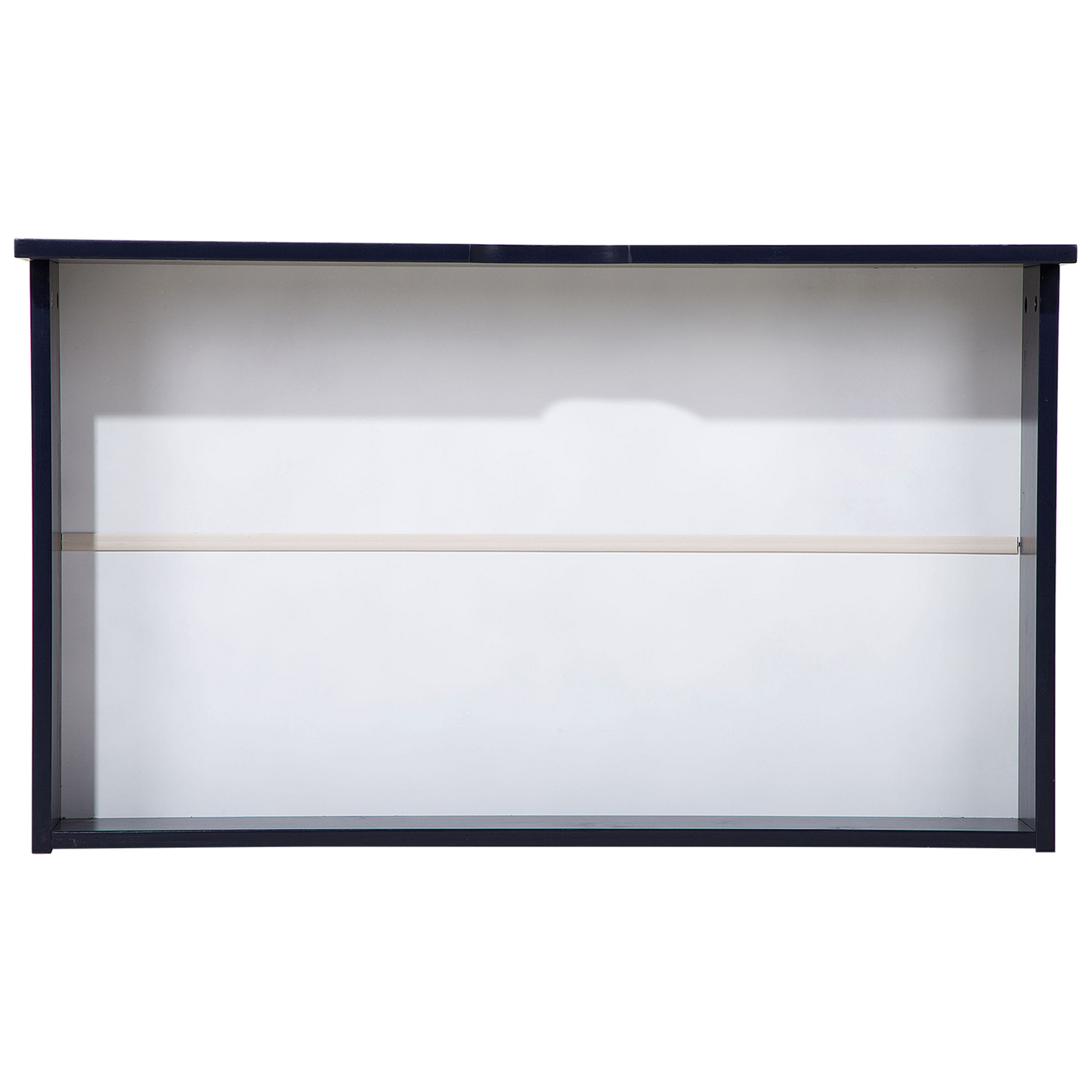 Navy Blue Underbed Drawer Set Solid Wood Wheels 2 Pack