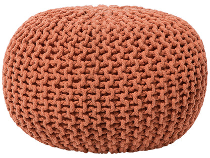 Copper Knit Pouf Ottoman 50 x 35cm EPS Beads Filling
