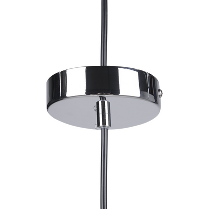 Pendant Lamp White Glass Irregular Shape with Silver Top Modern 1 Light Ambience Fixture