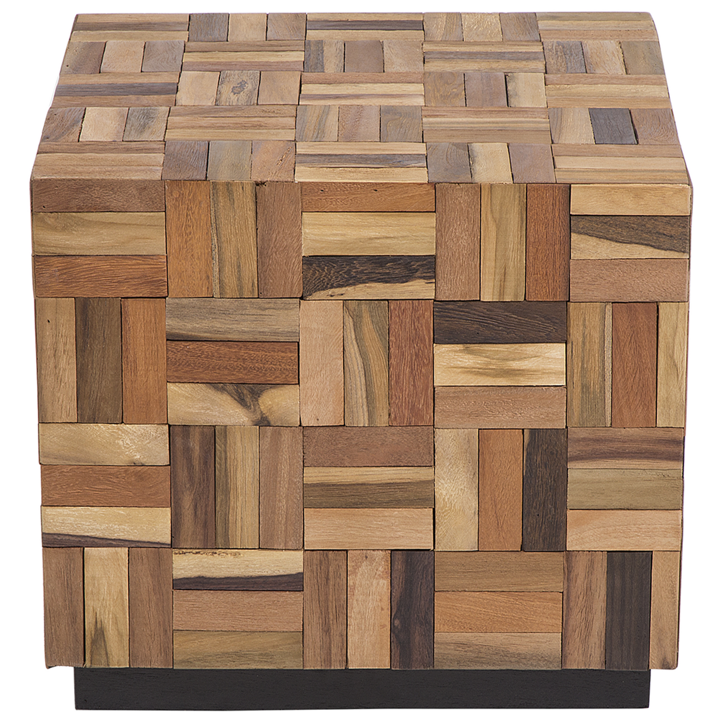 Cube Rustic Coffee Table Light Brown 45 x 45cm