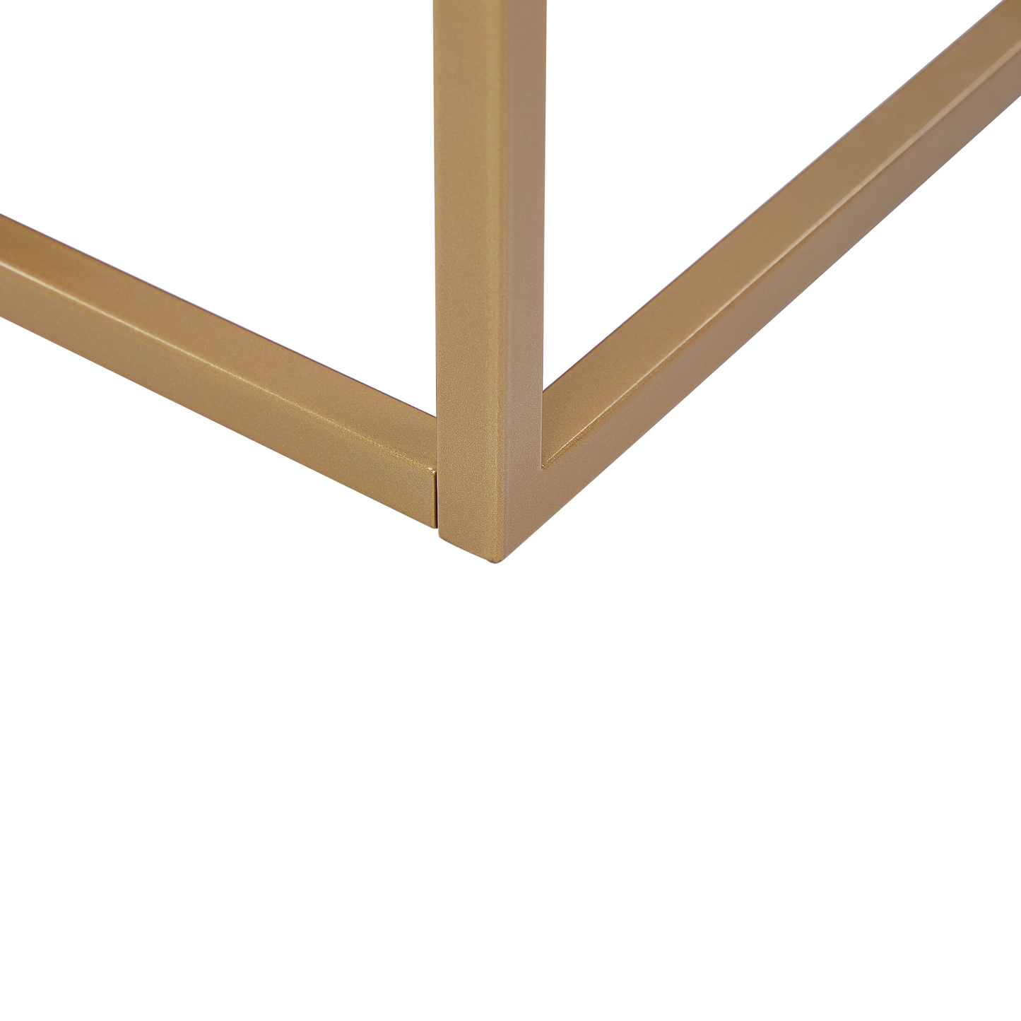Coffee Table Beige Marble Effect Gold Legs 100 x 60cm