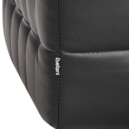 Black Faux Leather Tufted Ottoman Bench With Storage