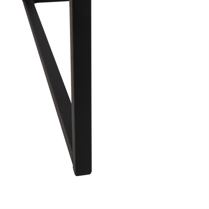 Industrial Nesting Coffee Tables Dark Brown Black Set 2