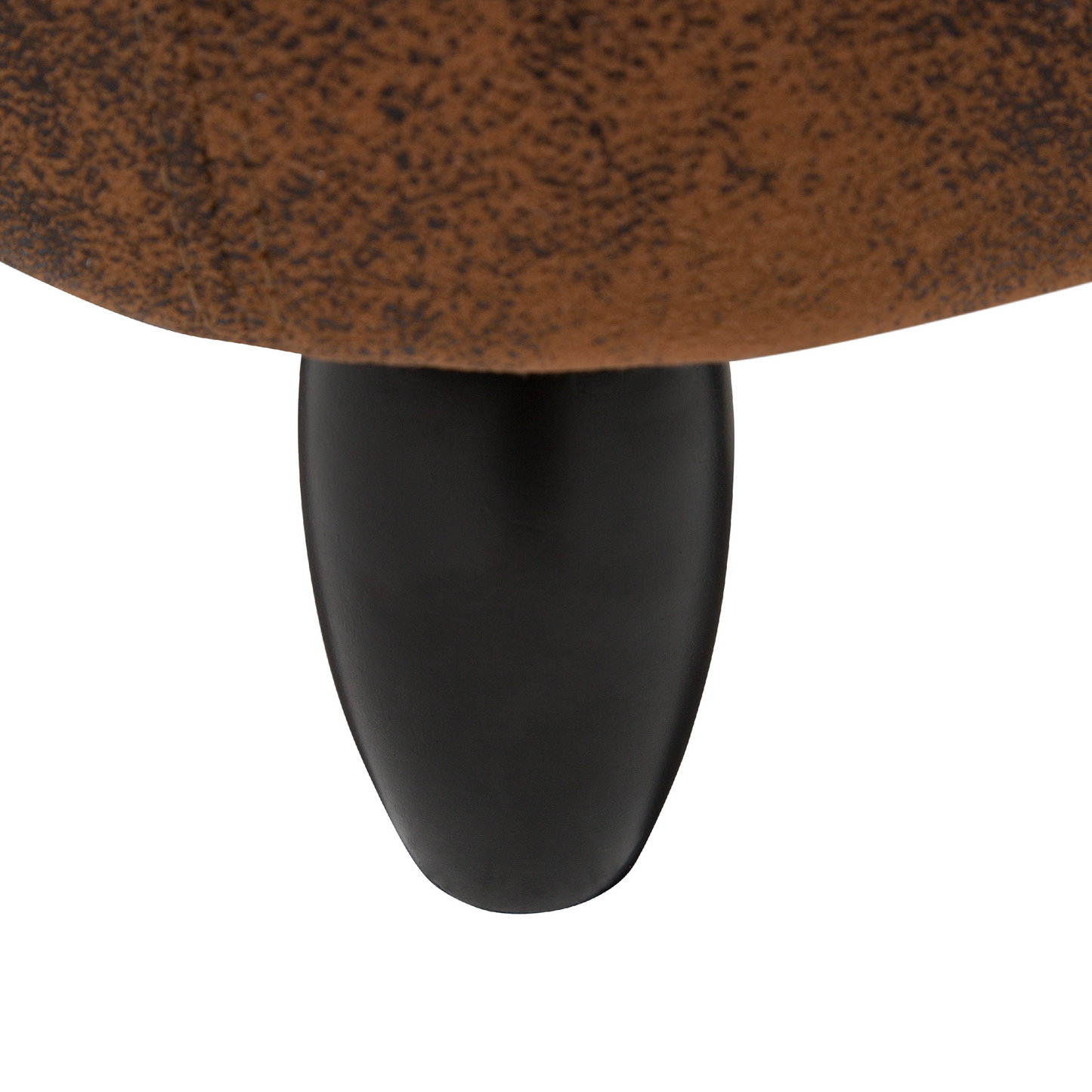 Animal Hippo Kids Stool With Storage Brown Faux Leather Wooden Legs