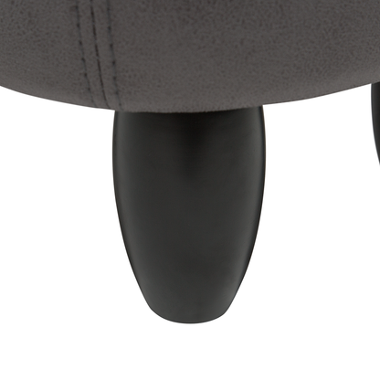 Elephant Storage Kids Stool Dark Grey Faux Leather