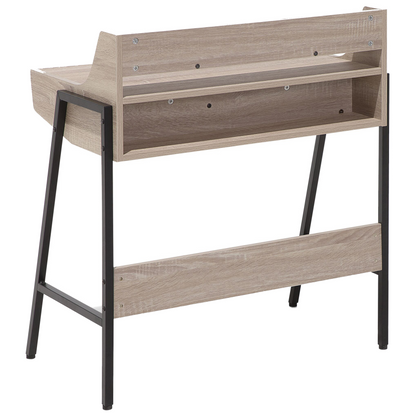 Nordic Desk 77 x 46cm Light Brown Black 2 Drawers