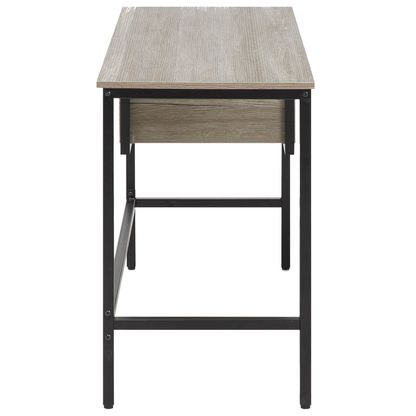 Astra Office Desk Dark Brown Black 120 x 48cm Two Drawers Industrial