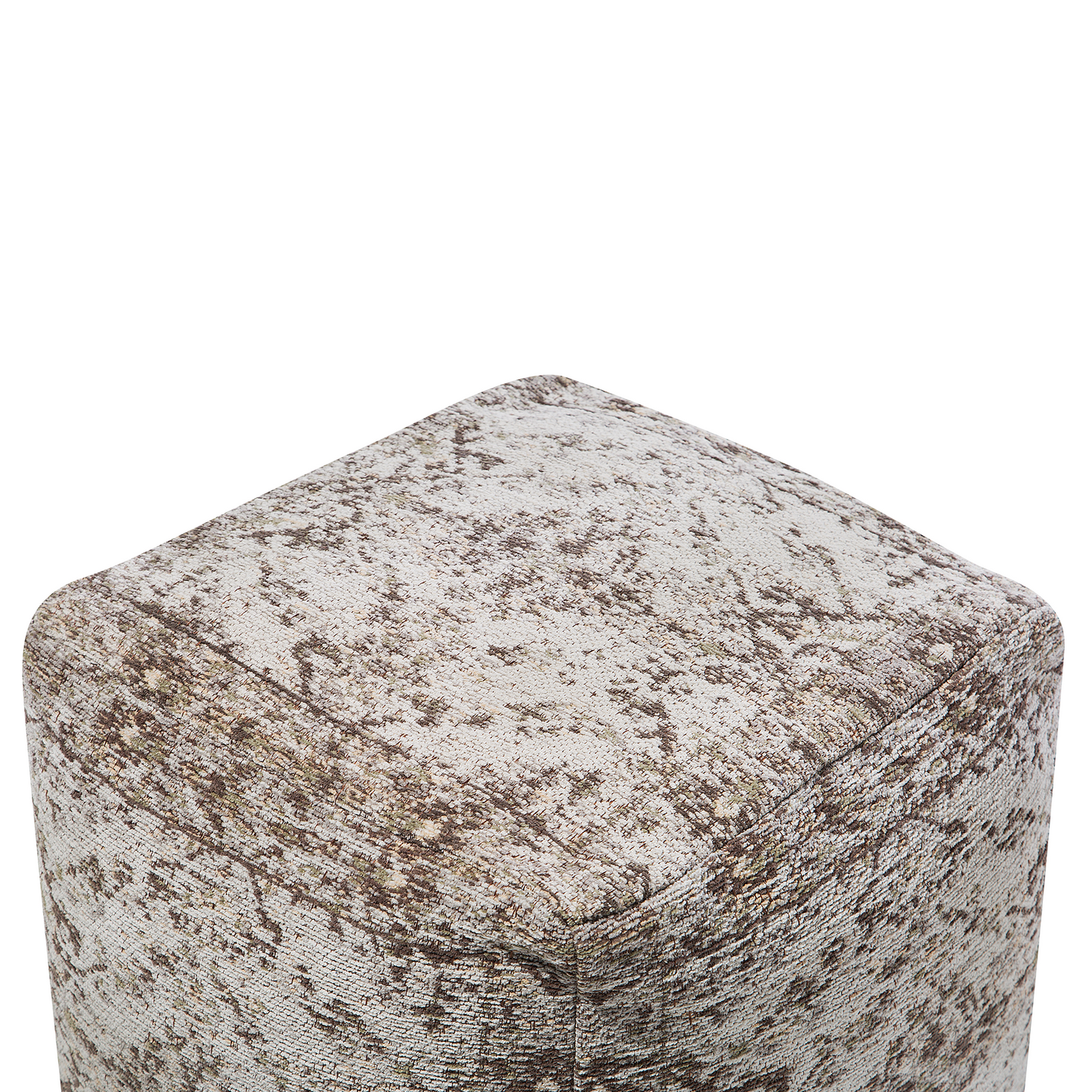 Pouffe Brown Cotton Pattern Decorative Boho Rustic