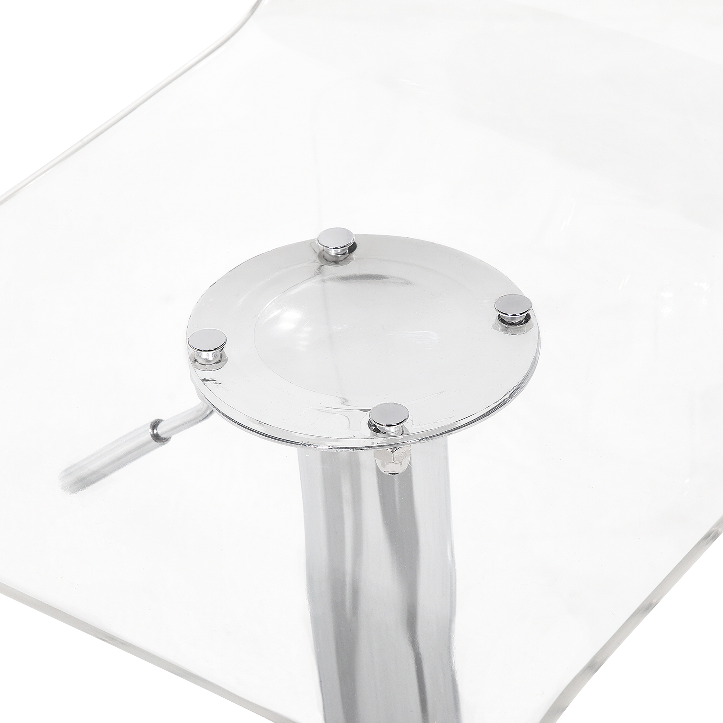 Living Transparent Acrylic Bar Stools Set Of 2 With Swivel Gas Lift Adjustable Height