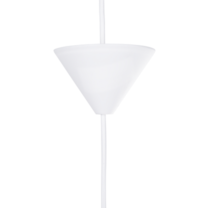 Pendant Lamp White Feathers Round Glam Modern