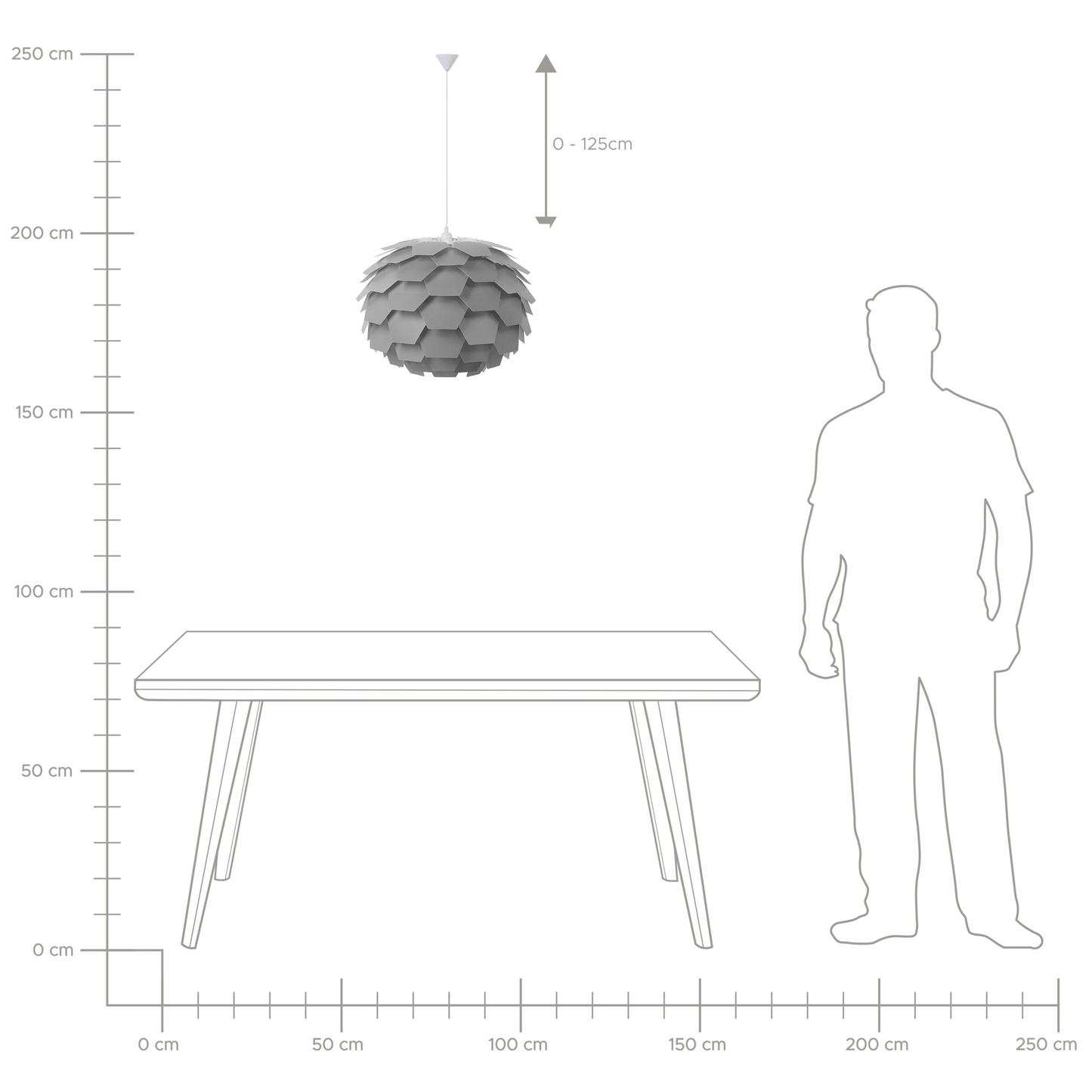 Pendant Lamp Grey Pine Cone Globe Shade Minimalist Ambient Lighting Fixture