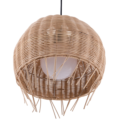 Pendant Lamp Brown Dome Boho Eclectic