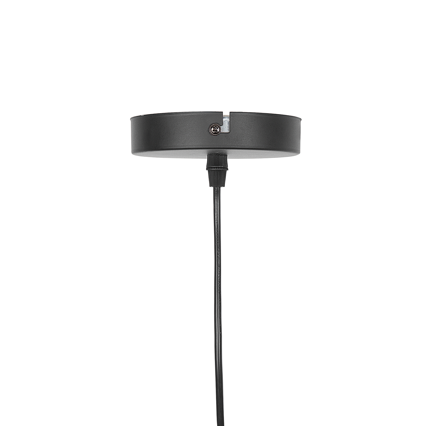 Pendant Lamp Geometric Black Metal With Oak Wood