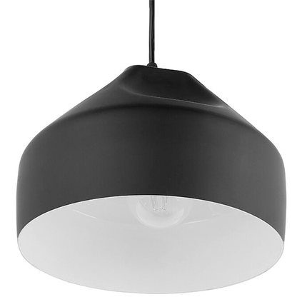 Pendant Lamp Black Irregular Round Metal 1 Light