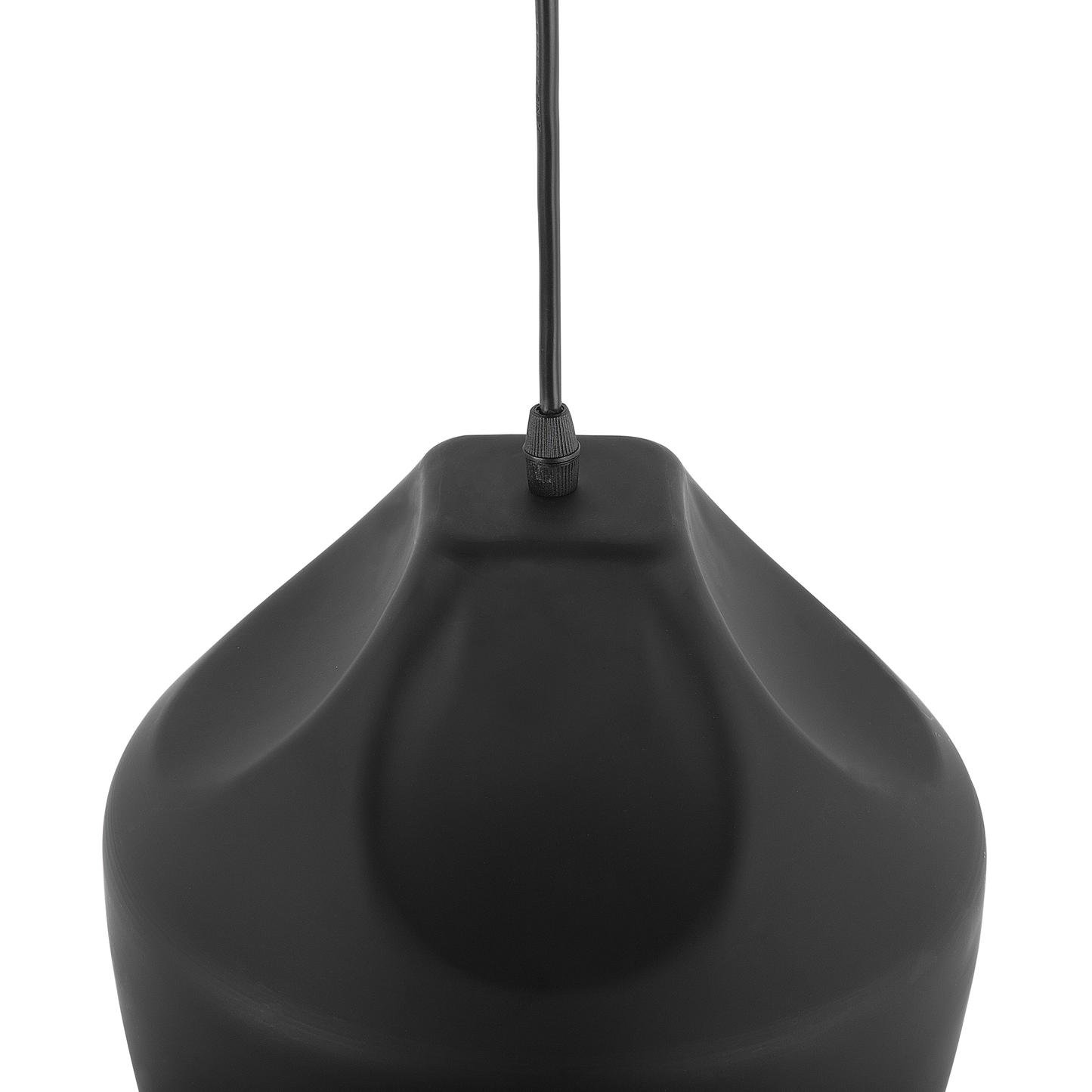 Pendant Lamp Black Irregular Round Metal 1 Light