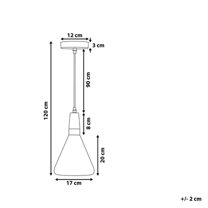 Pendant Lamp Silver Metal Wood Bell Modern