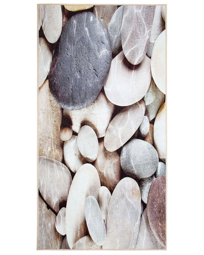 Area Rug 3D Pebble Pattern Polyester Rectangular 80 x 150cm