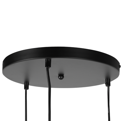 3 Light Pendant Lamp With Transparent Glass Spheres And Golden Metal Accents For Modern Glam Interiors