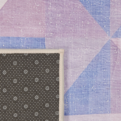 Rugs Area Rug Pastel Blue Grey 80 X 150cm Triangle Pattern Modern Contemporary