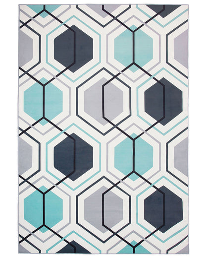 Multicolor Geometric Linear Area Rug 160 x 230cm Polyester