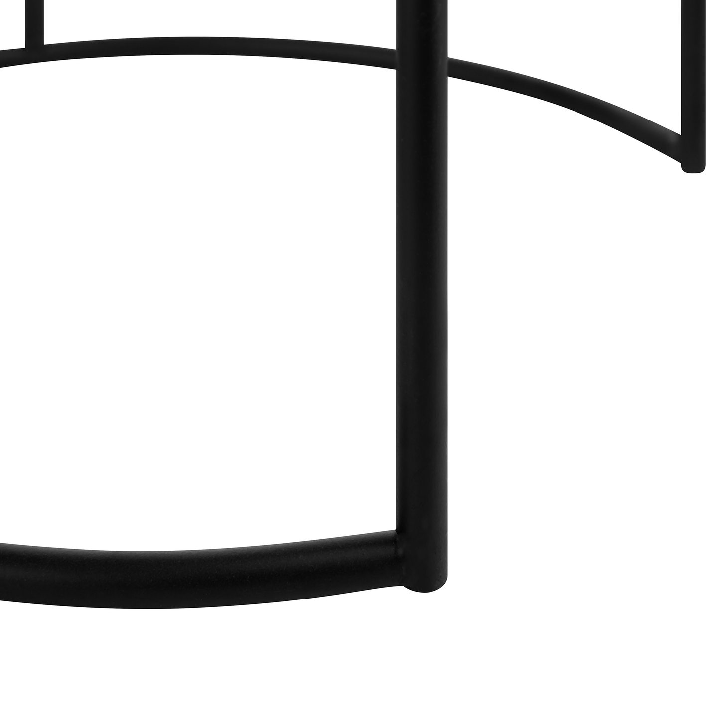 Nest Of 2 Tables Black Metal Round Tray Top Minimalist