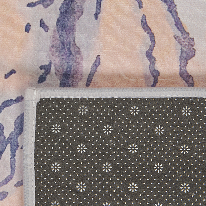 Area Rug Multicolour Abstract Pattern Polyester 140 x 200cm Anti Slip Durable Underlay