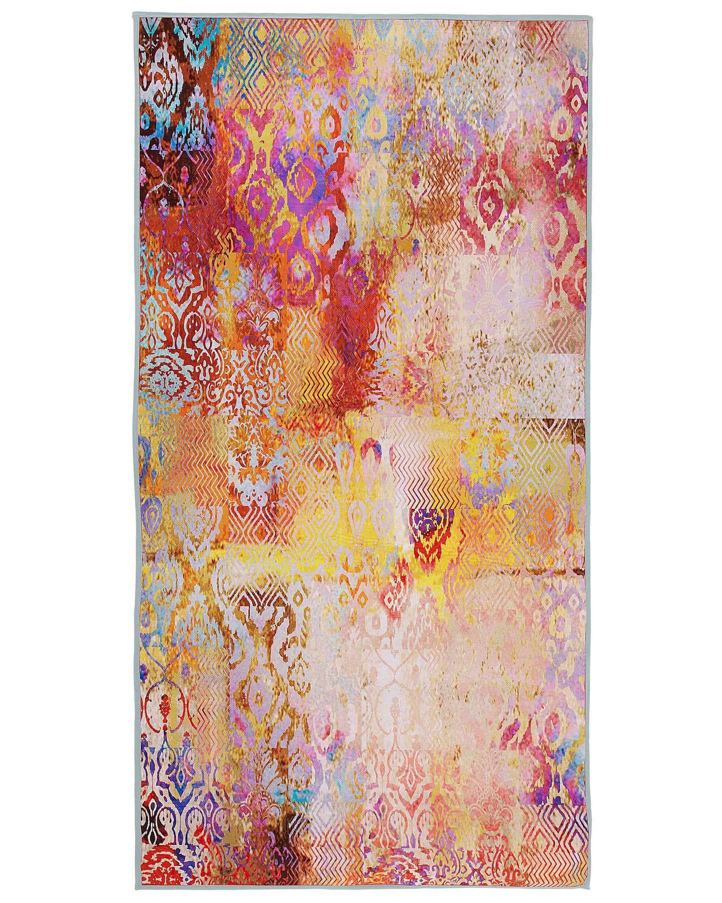 Multicolour Abstract Area Rug 80 x 150cm Polyester Rubber Back