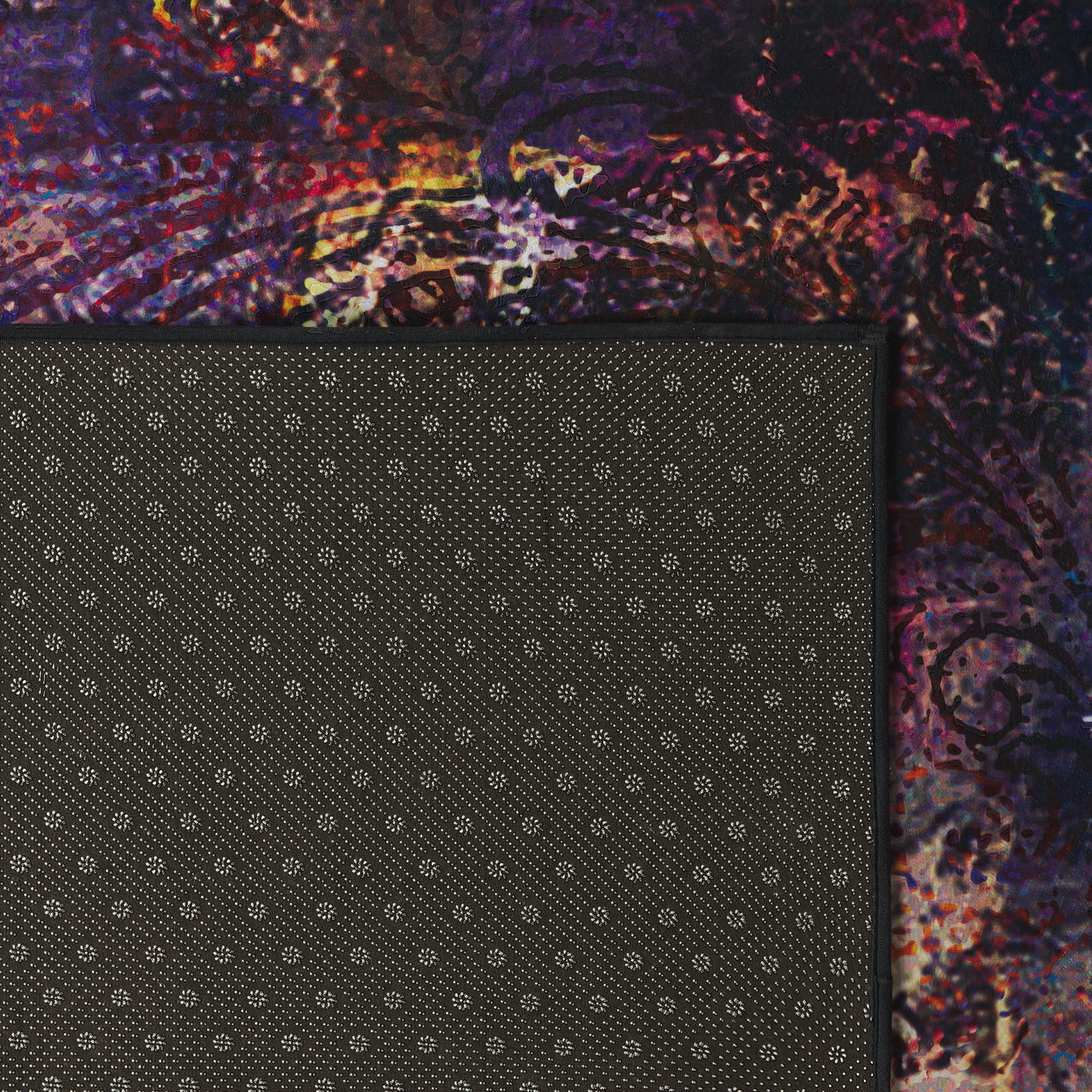 Multicolour Paisley Rug 140 x 200cm Polyester Rubber Backing