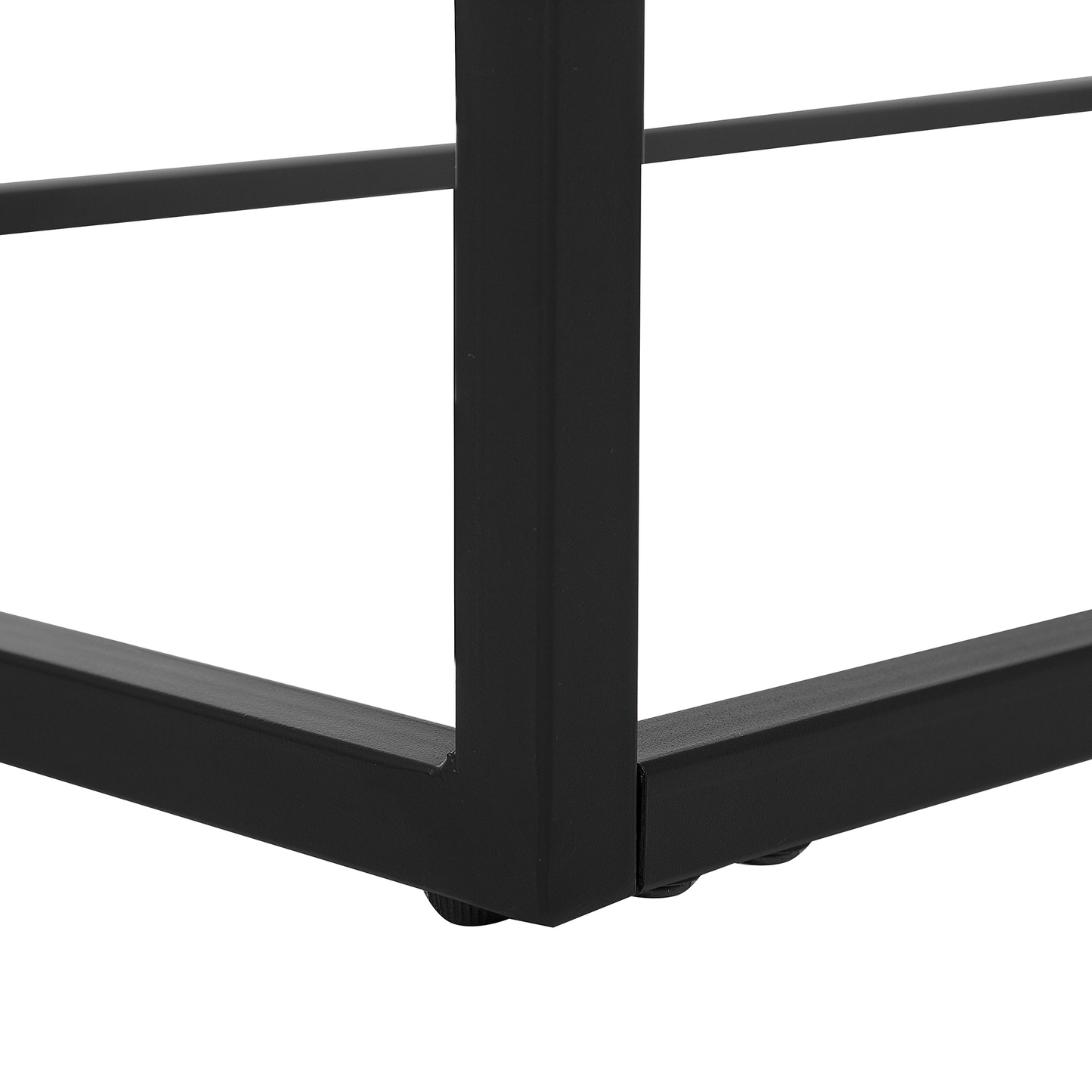 Grey Concrete Effect Coffee Table With Black Metal Frame 115 x 64cm