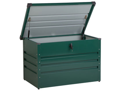 Outdoor Storage Box 300L Green Galvanized Steel Garden