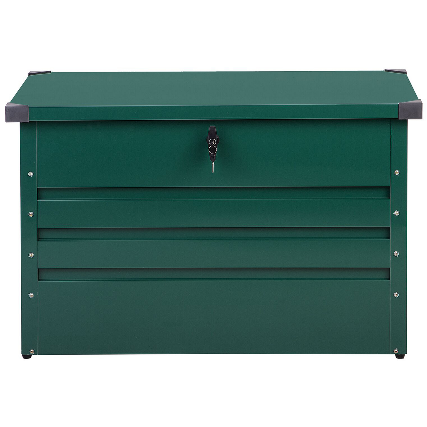 Outdoor Storage Box 300L Green Galvanized Steel Garden