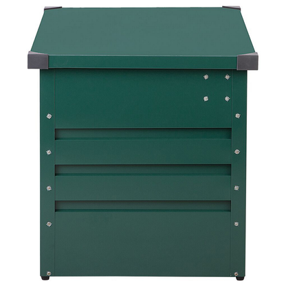 Outdoor Storage Box 300L Green Galvanized Steel Garden
